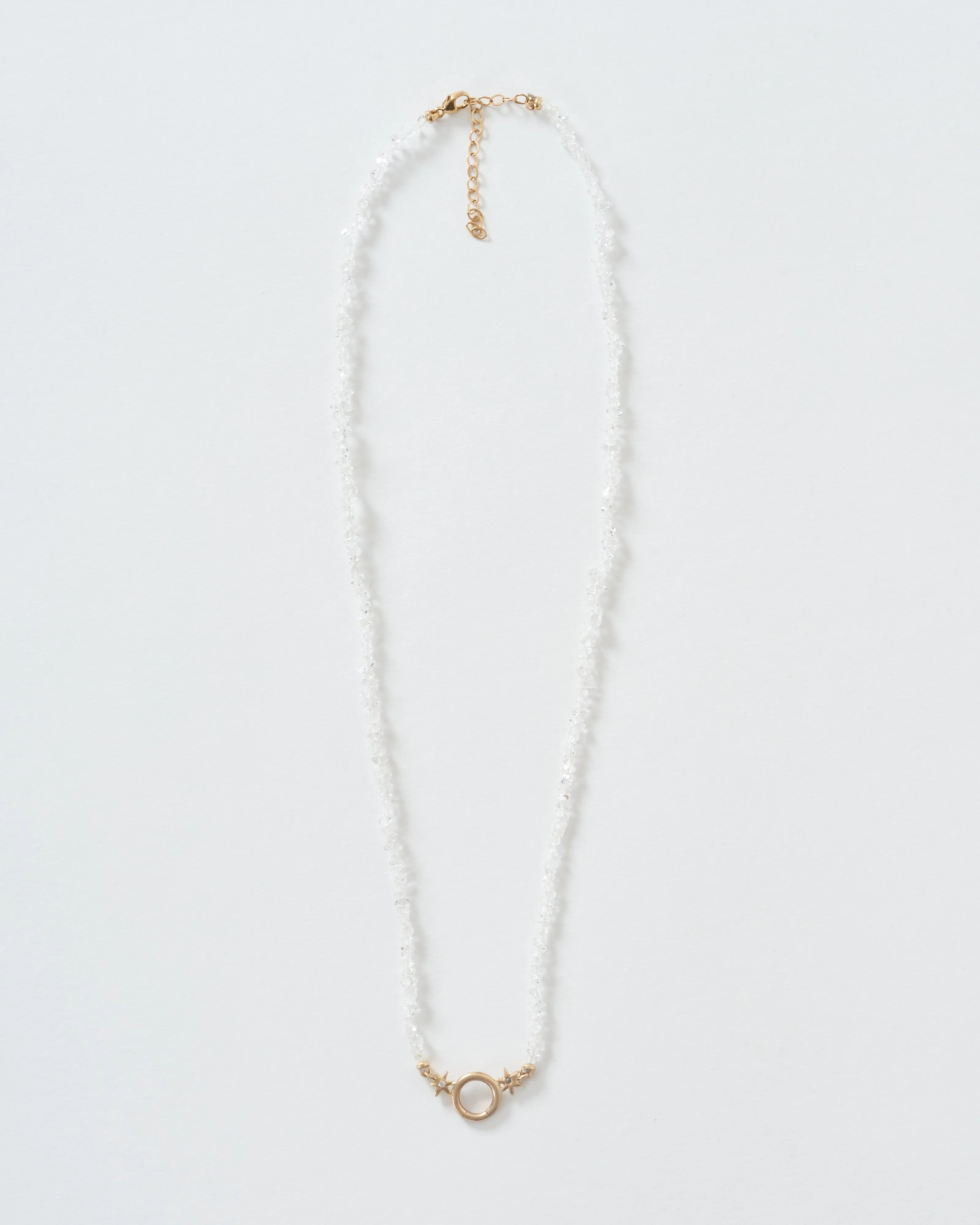 ad astra herkimer charm holder necklace - 14k yellow gold