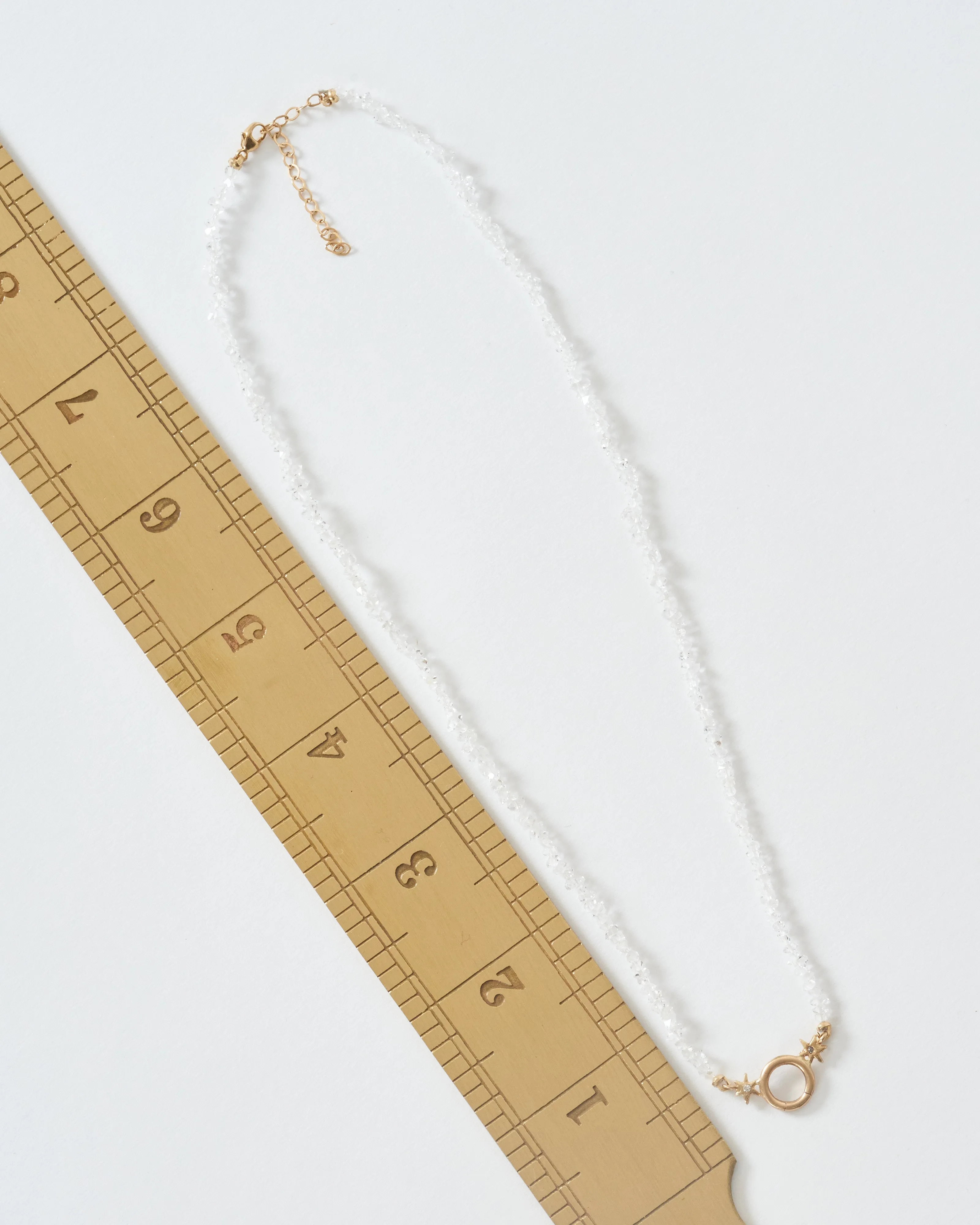 ad astra herkimer charm holder necklace - 14k yellow gold