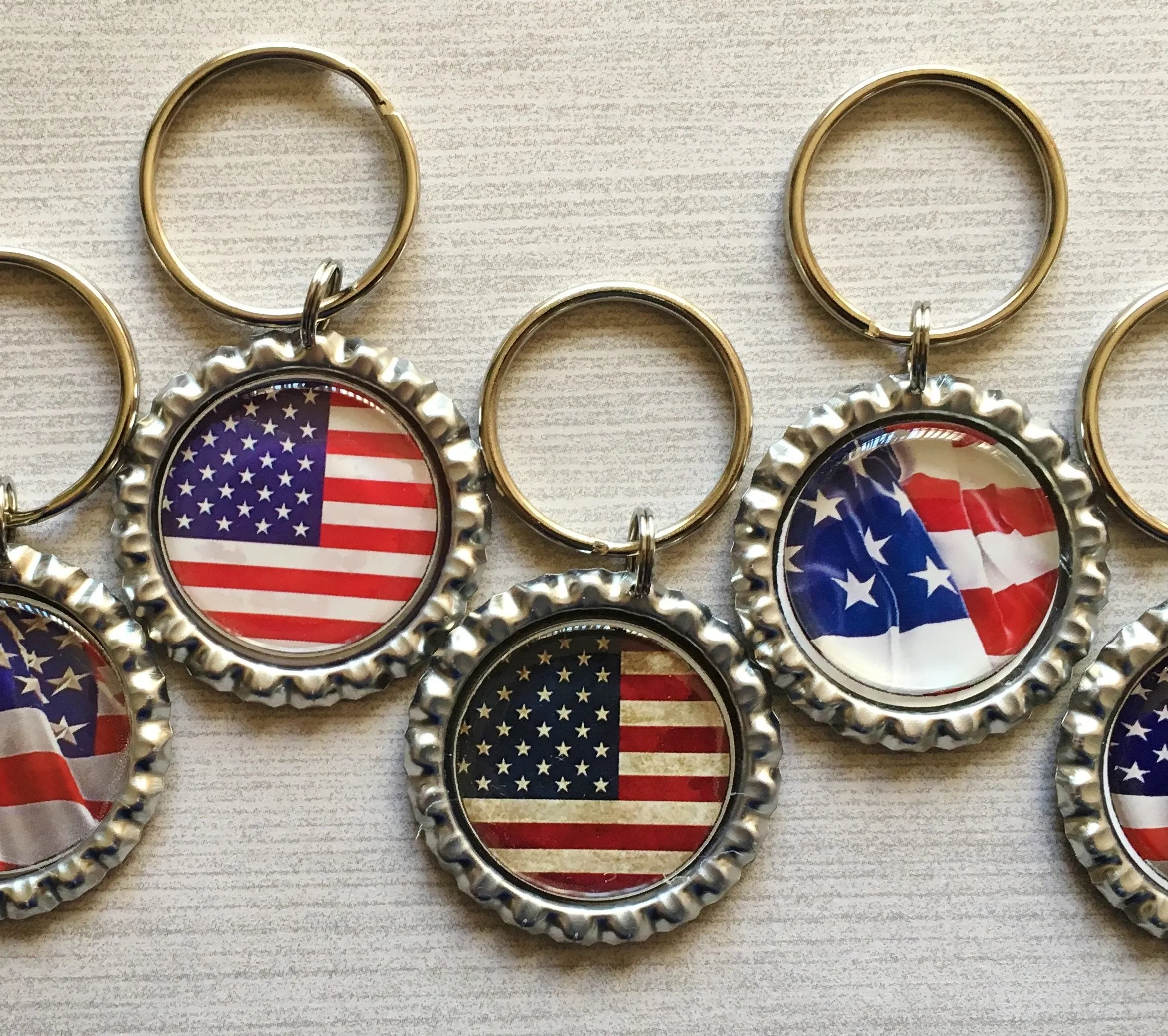 American Flag Keychains