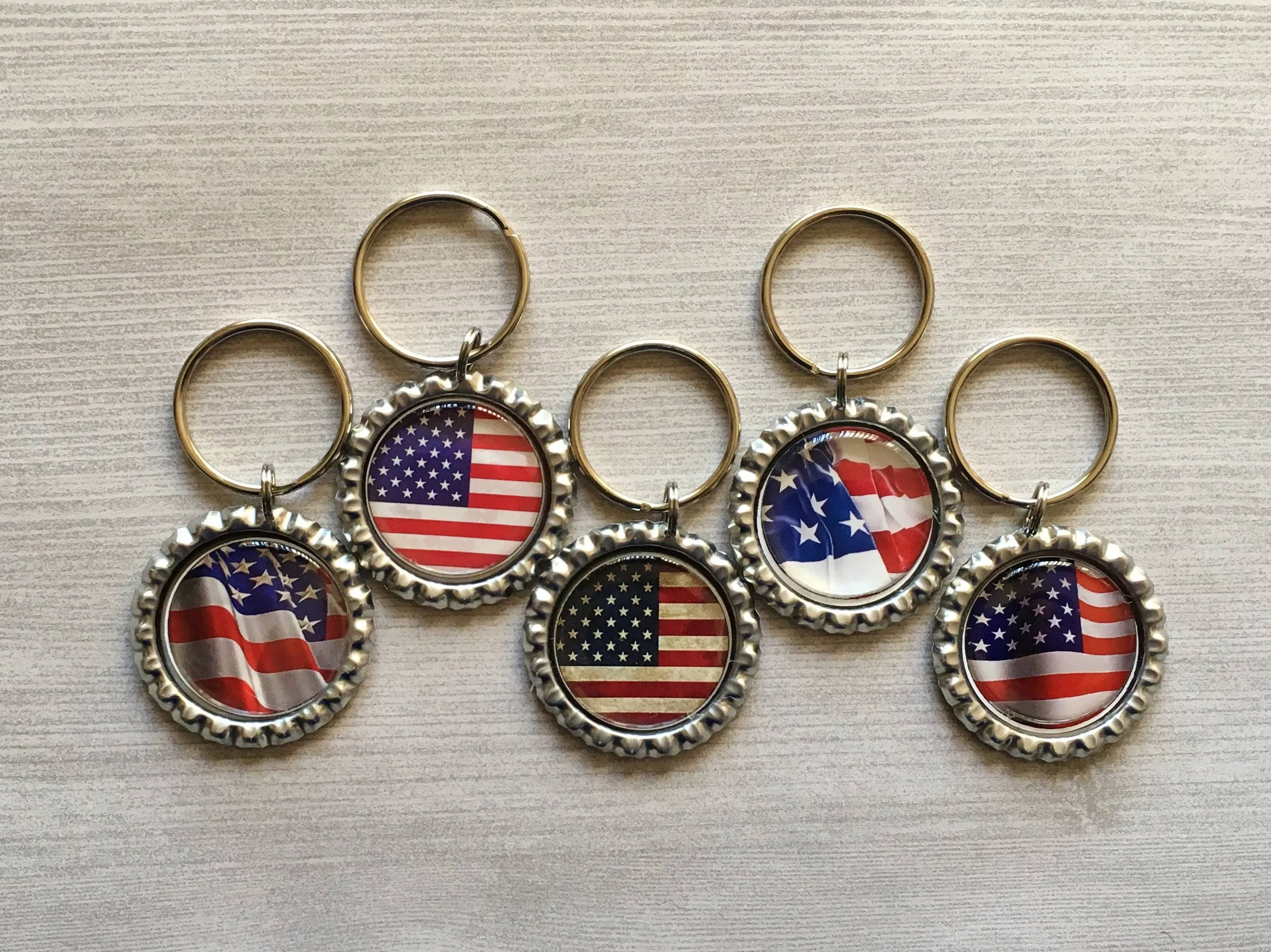 American Flag Keychains