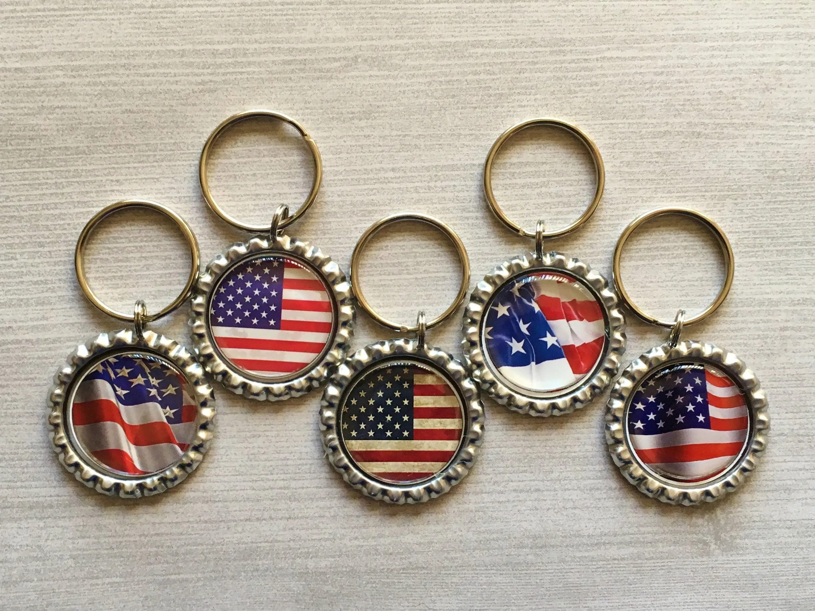 American Flag Keychains