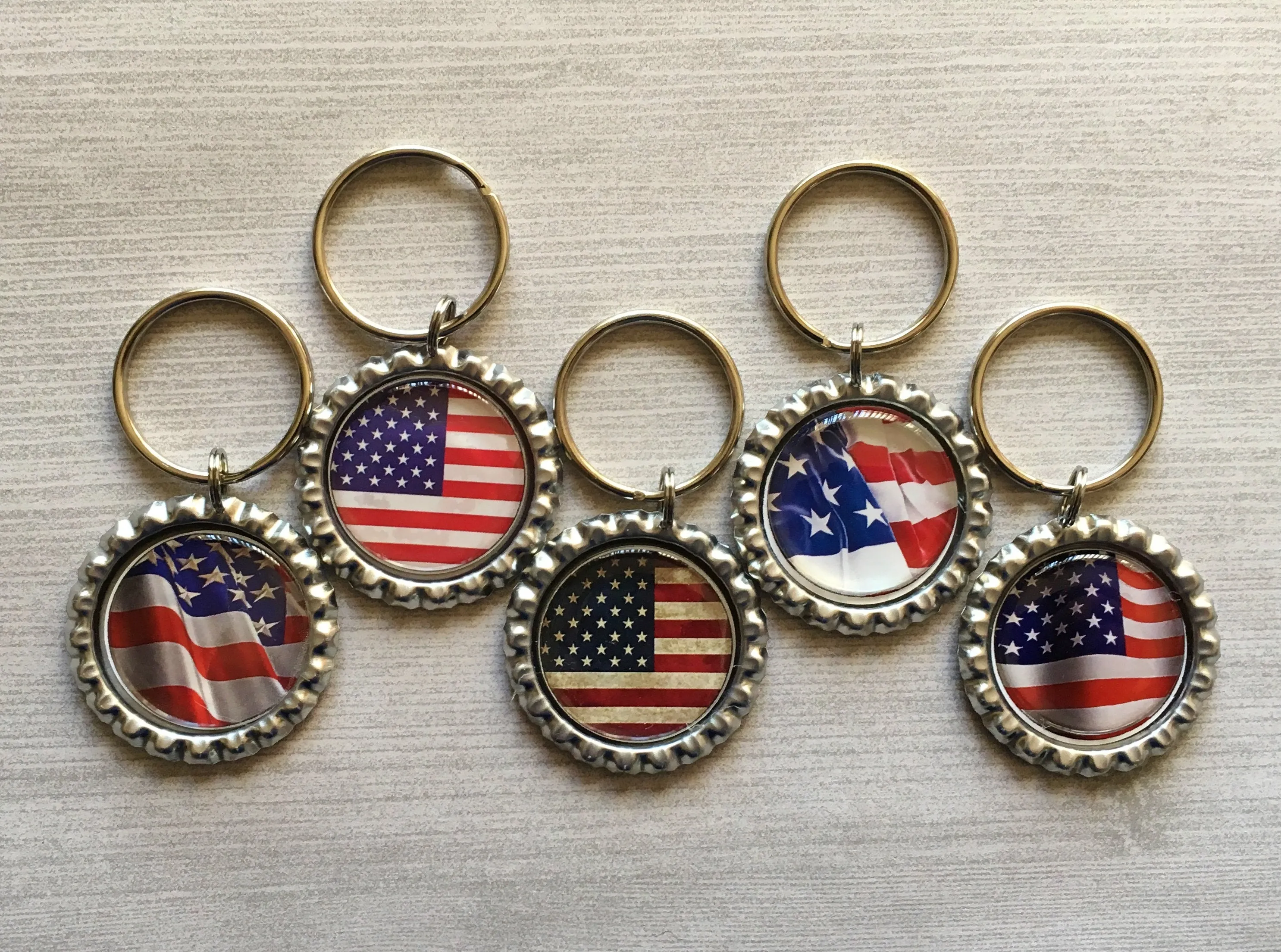 American Flag Keychains