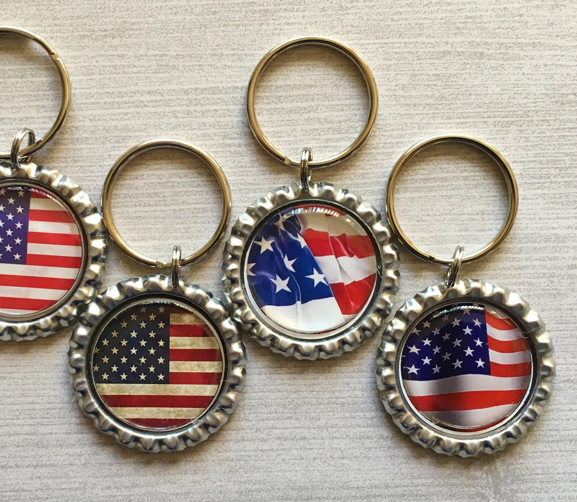 American Flag Keychains