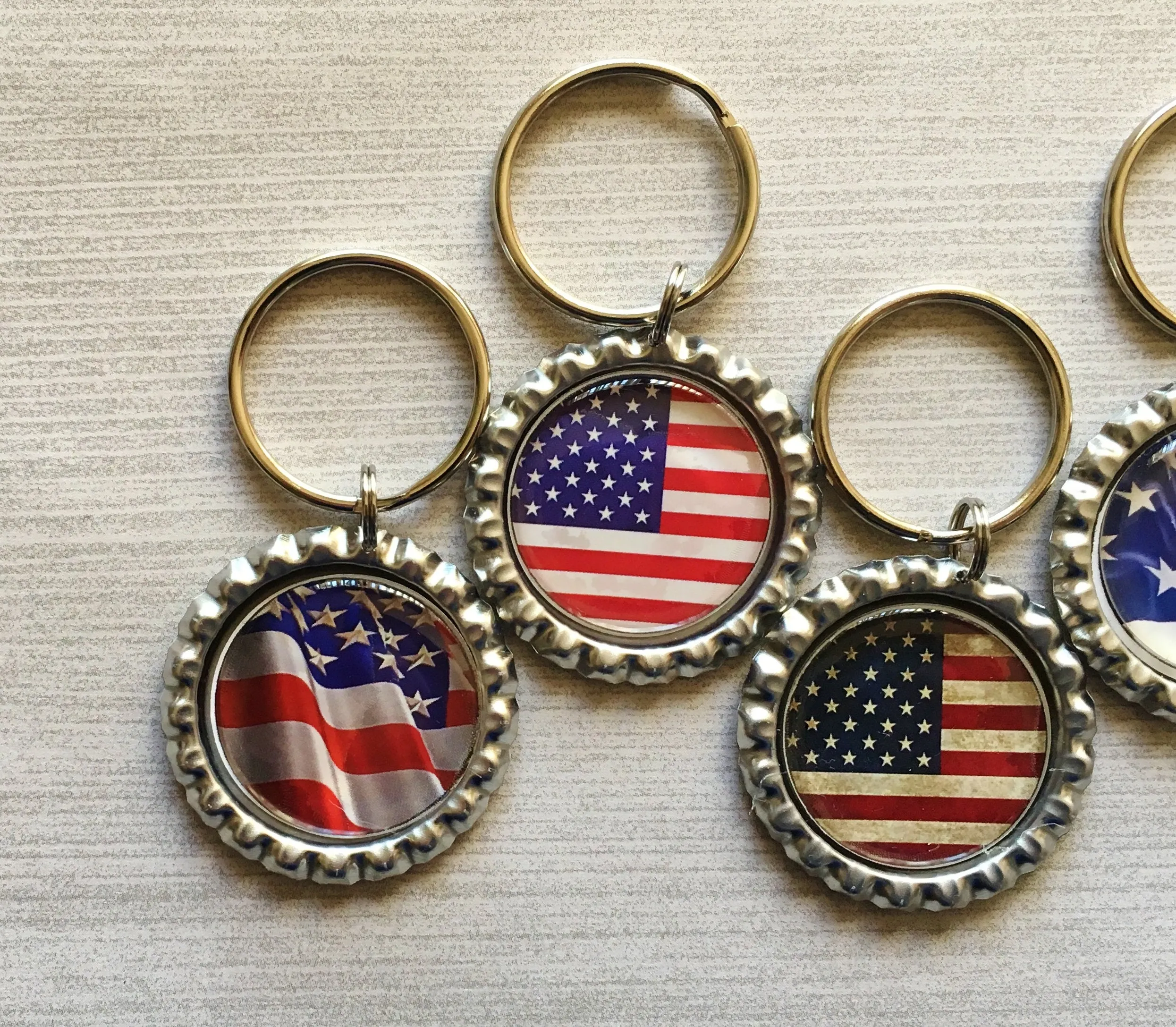 American Flag Keychains