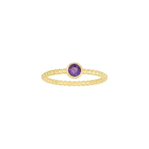 Amethyst Beaded Ring