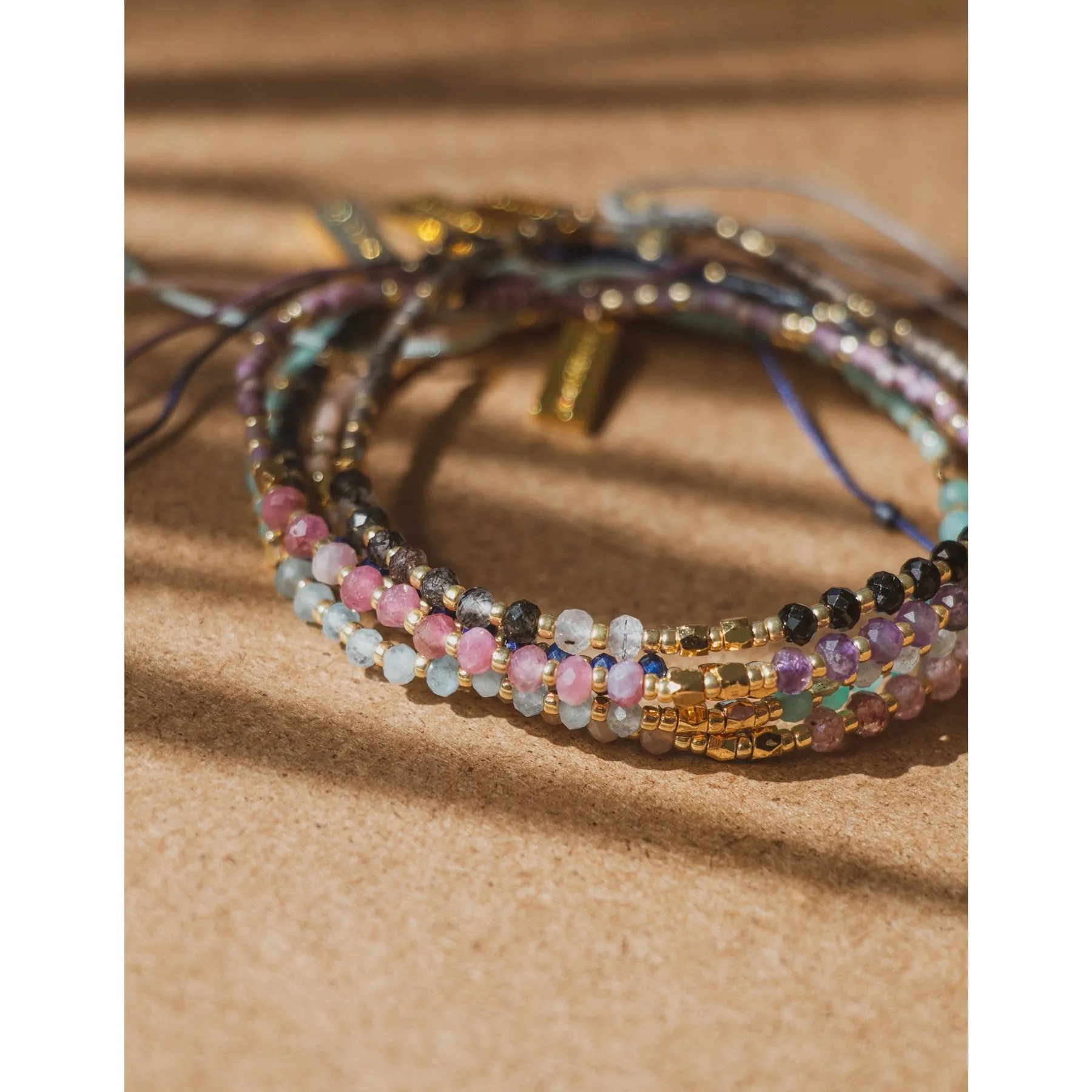 Amethyst Healing Gemstone Stacking Bracelet
