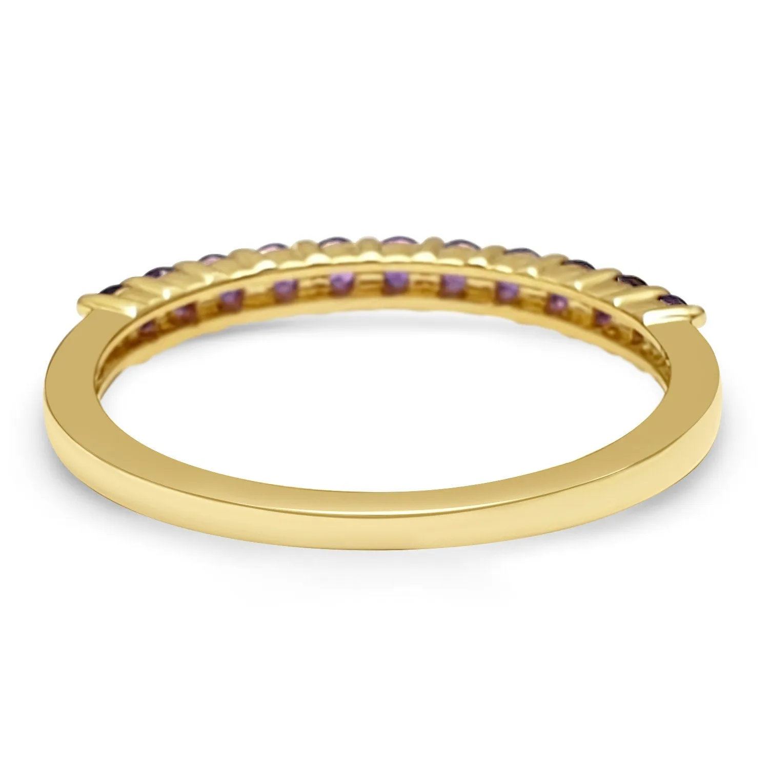 Amethyst Stackable Ring Purple Gemstone 14k Solid Yellow Gold, 14k Rose Gold, 14k White Gold February birthstone zodiac band