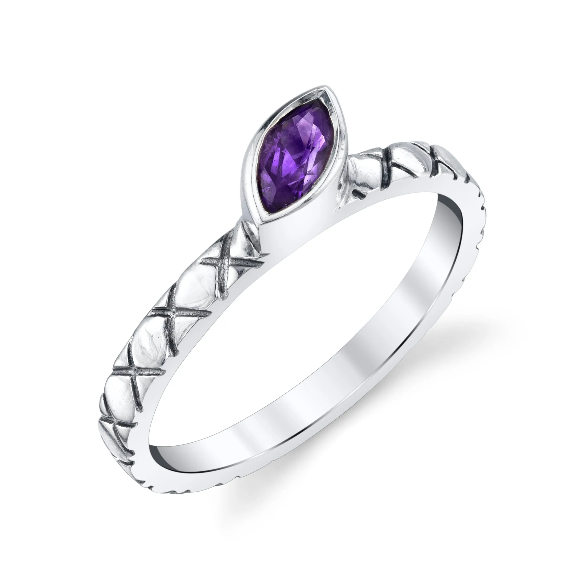 Amethyst Stacking Rings