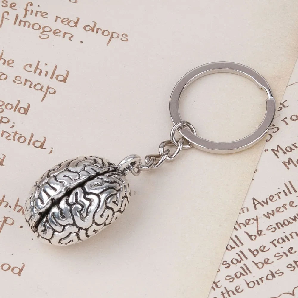 Anatomical Human Brain Keychain