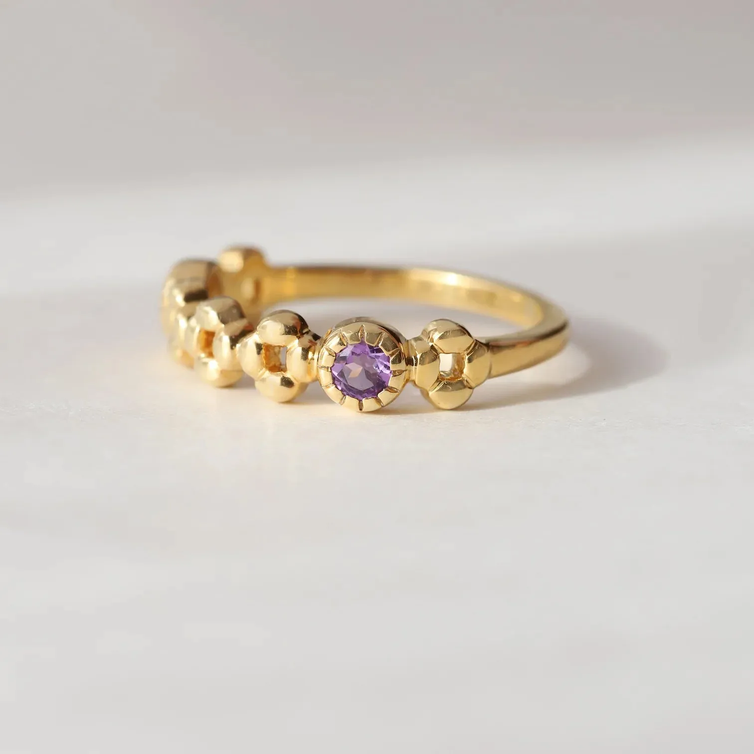 Anna Stacking Band with Amethyst