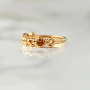 Anna Stacking Band with Orange Citrine