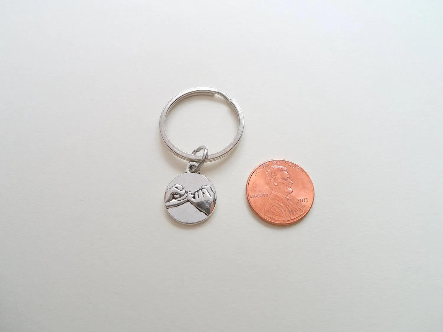 Anniversary Gift | Double Pinky Promise Charm Keychains with Letter Charm Option