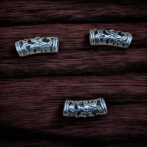 Antique Silver Curve Spacer Beads 3Pcs