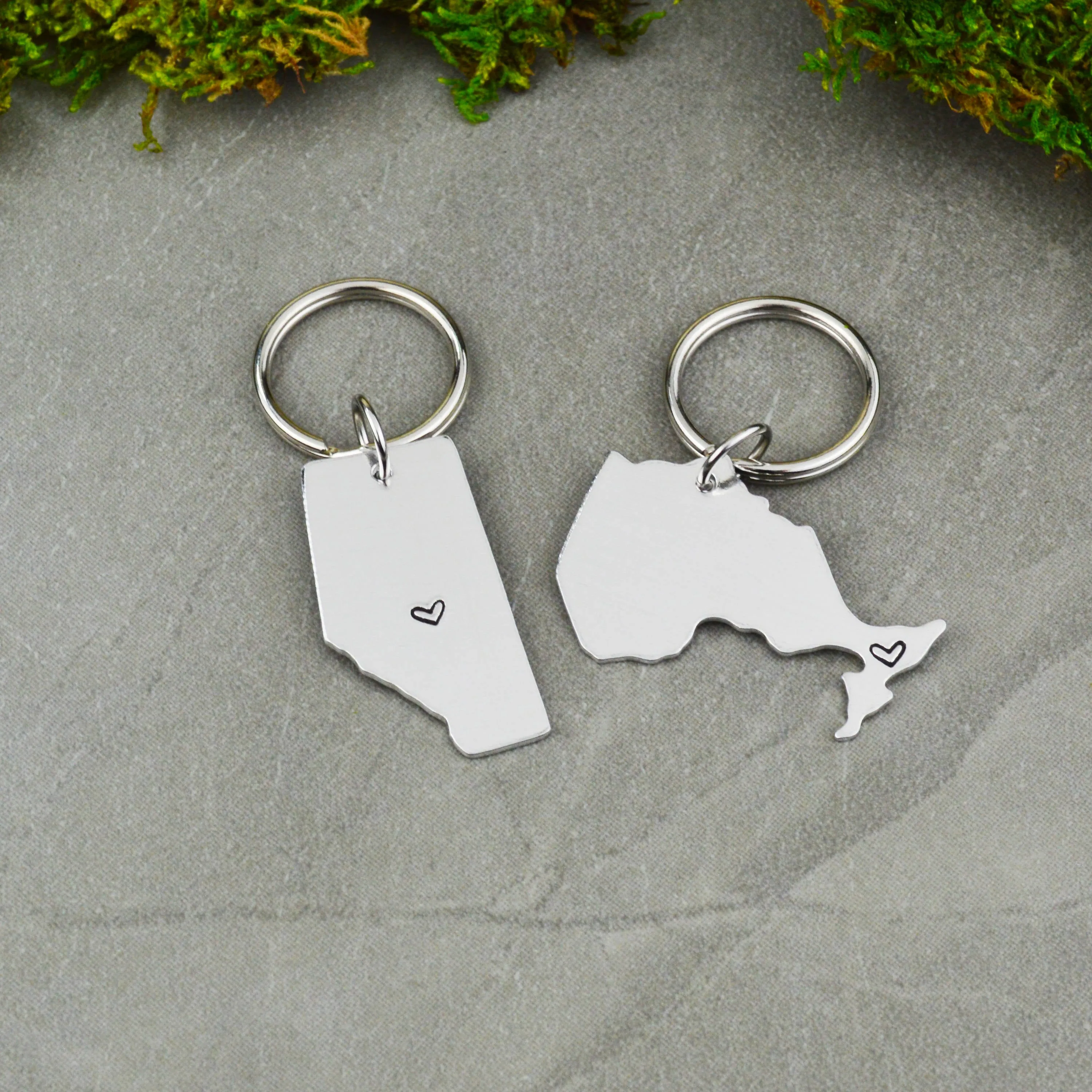 Any Two Canadian Provinces Keychain or Necklace Set