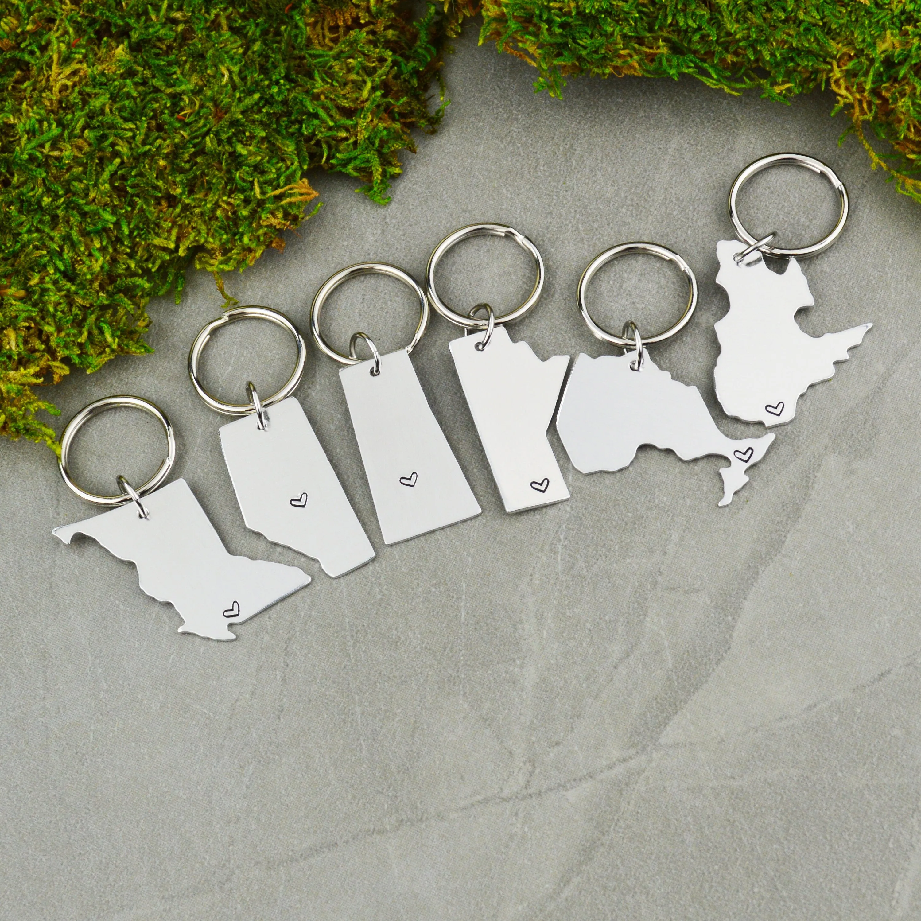 Any Two Canadian Provinces Keychain or Necklace Set