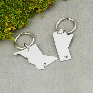 Any Two Canadian Provinces Keychain or Necklace Set