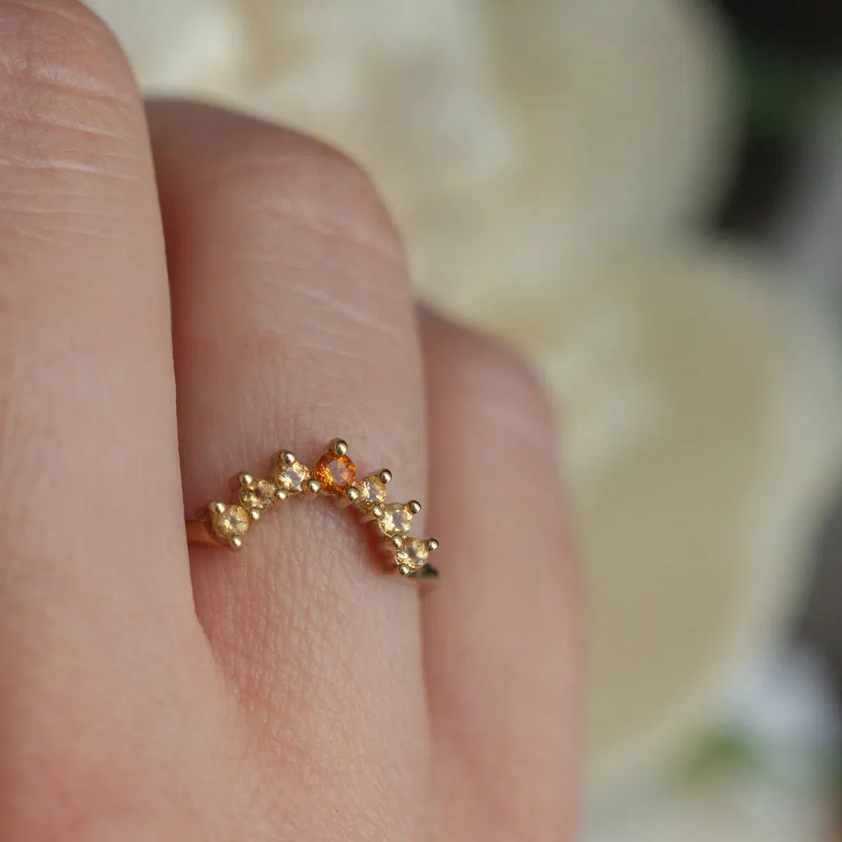 Apollo Curved Citrine Band