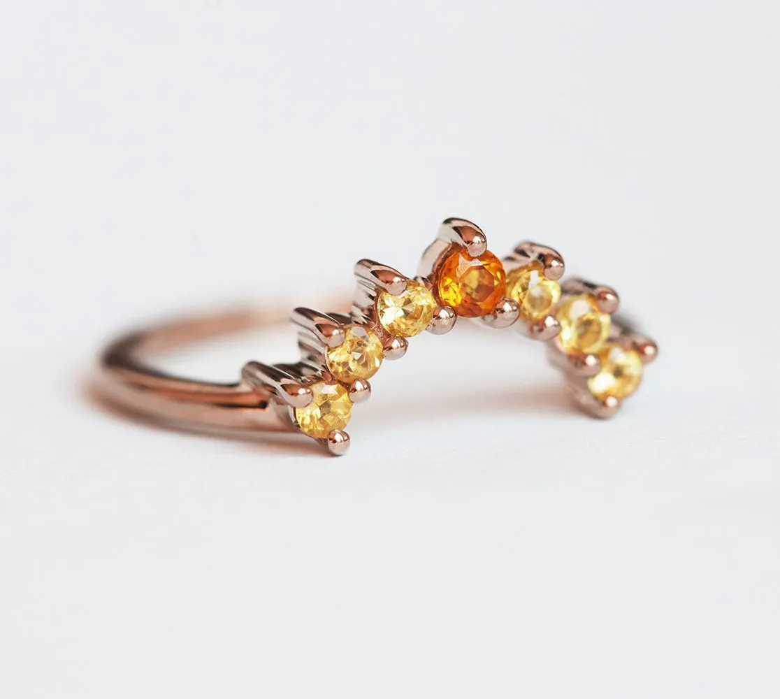 Apollo Curved Citrine Band
