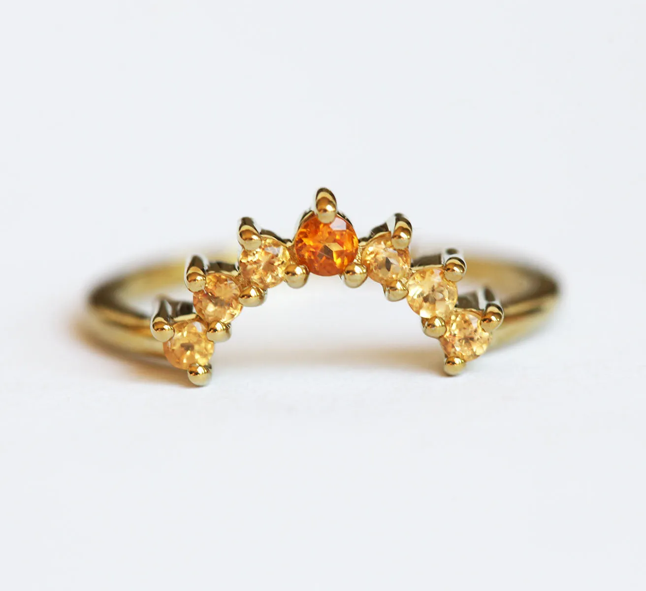 Apollo Curved Citrine Band