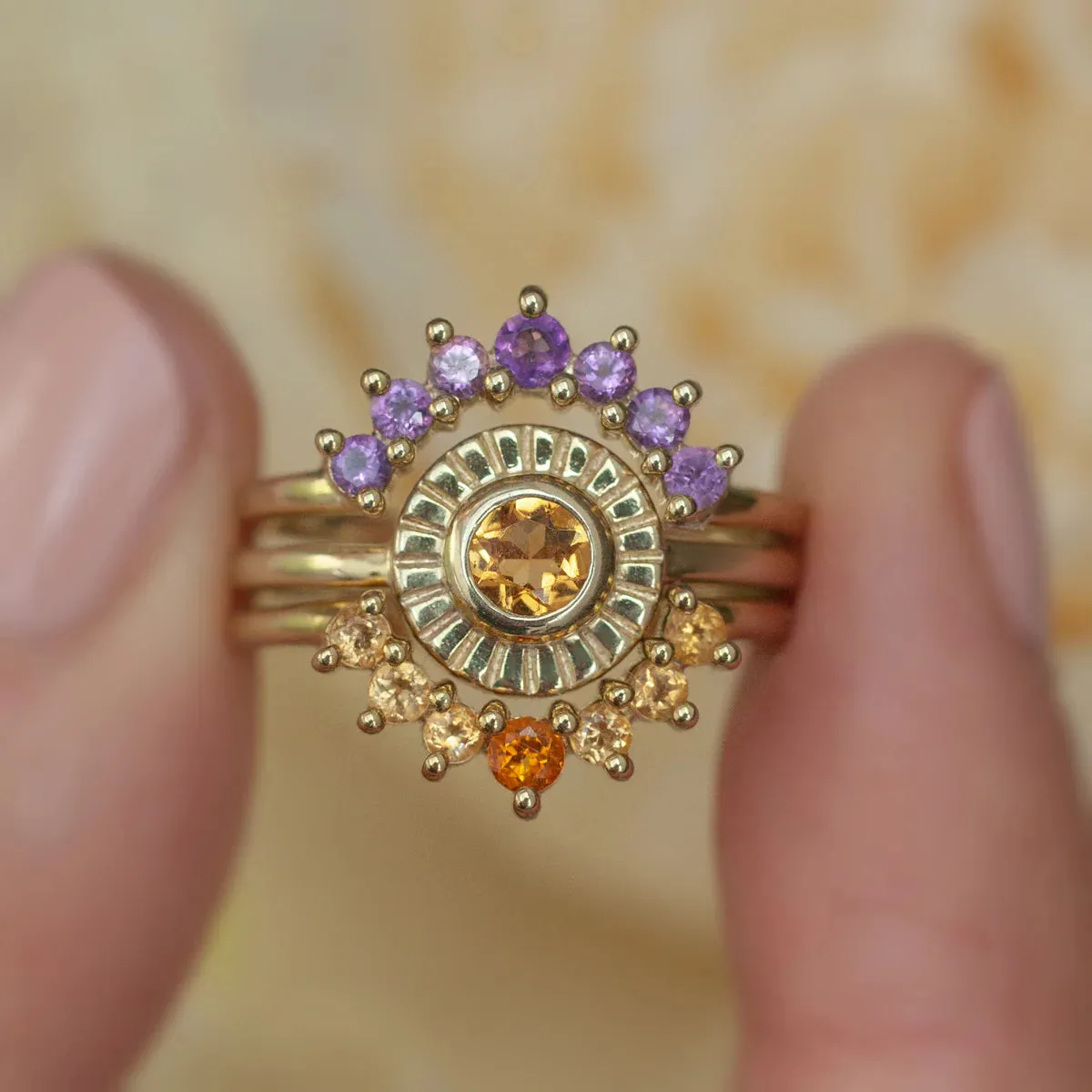 Apollo Curved Citrine Band