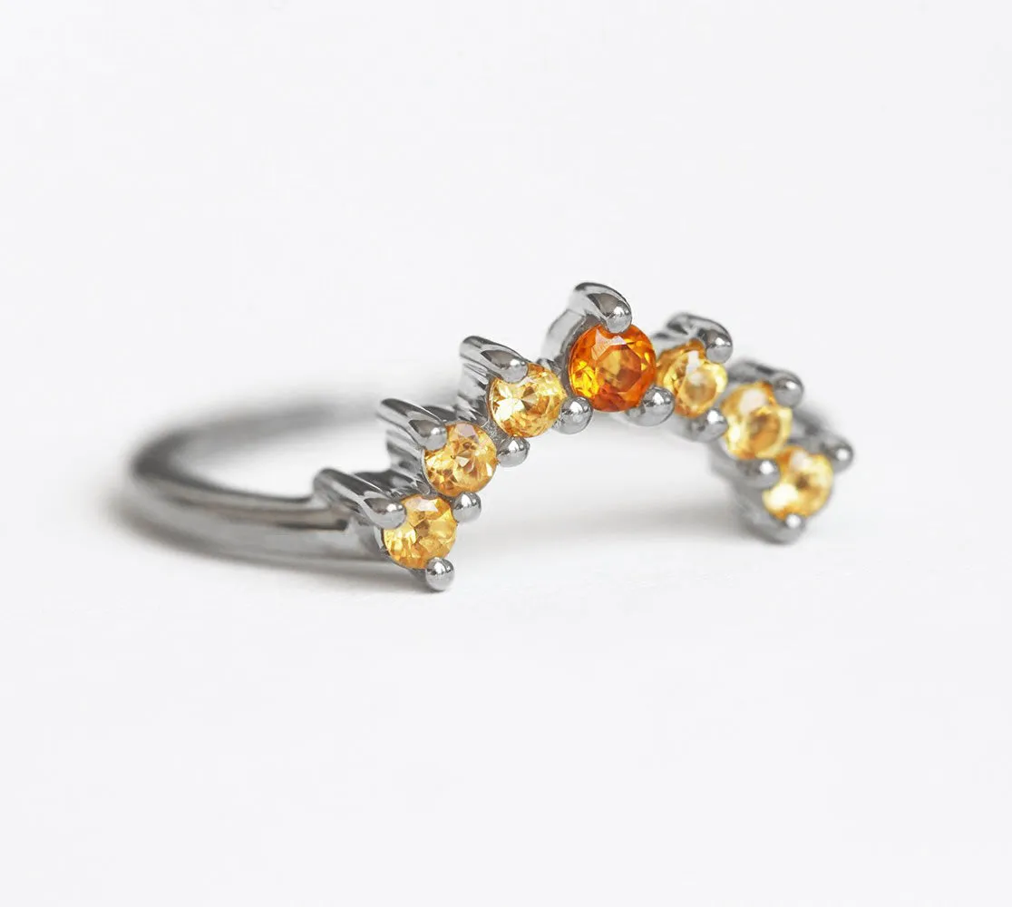 Apollo Curved Citrine Band