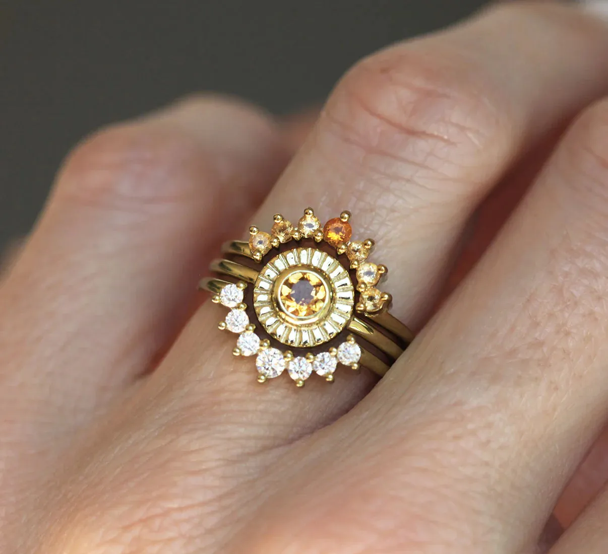 Apollo Curved Citrine Band