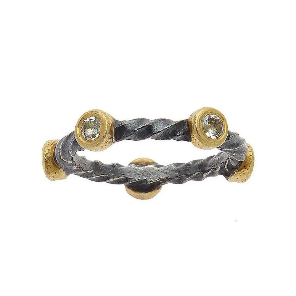 Ara 24k Twisted Diamond Band