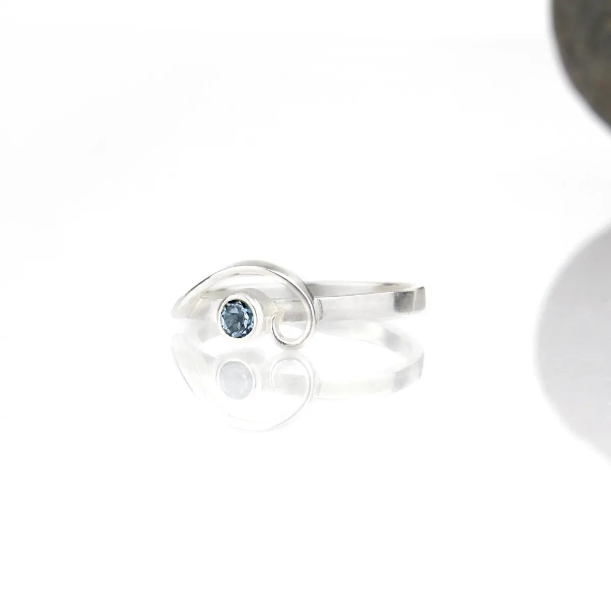 Arabesque Ring with London Blue Topaz