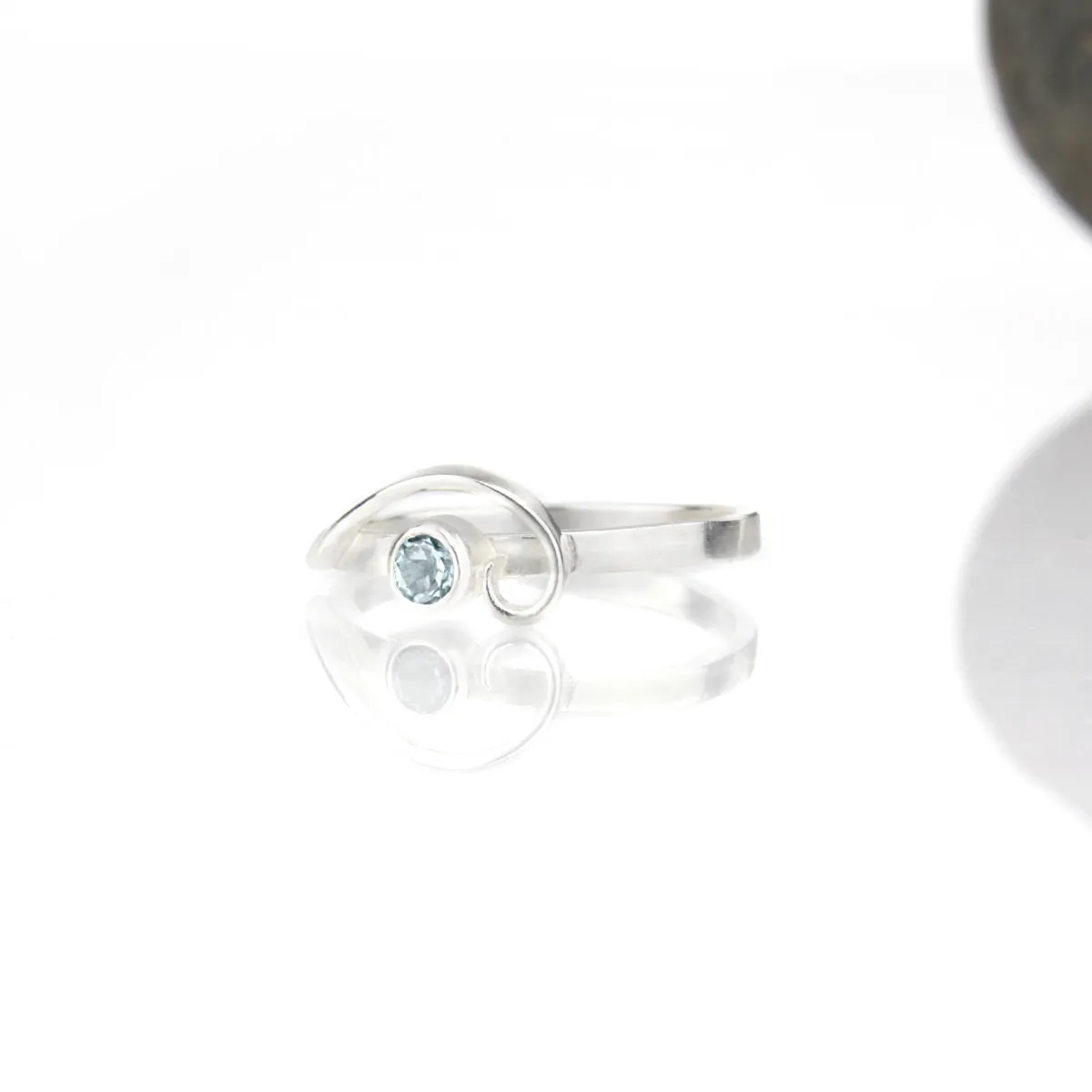 Arabesque Ring with Sky Blue Topaz