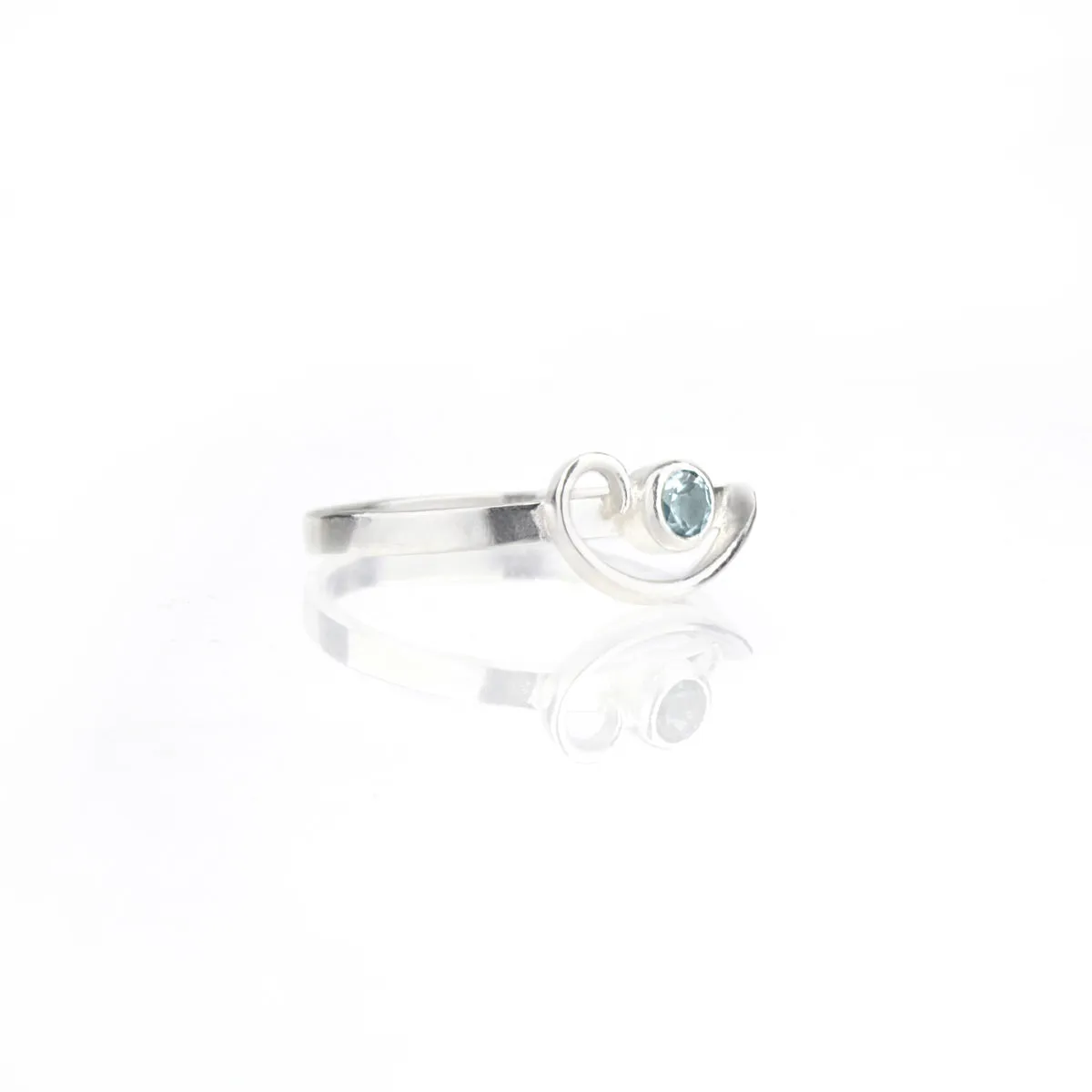 Arabesque Ring with Sky Blue Topaz