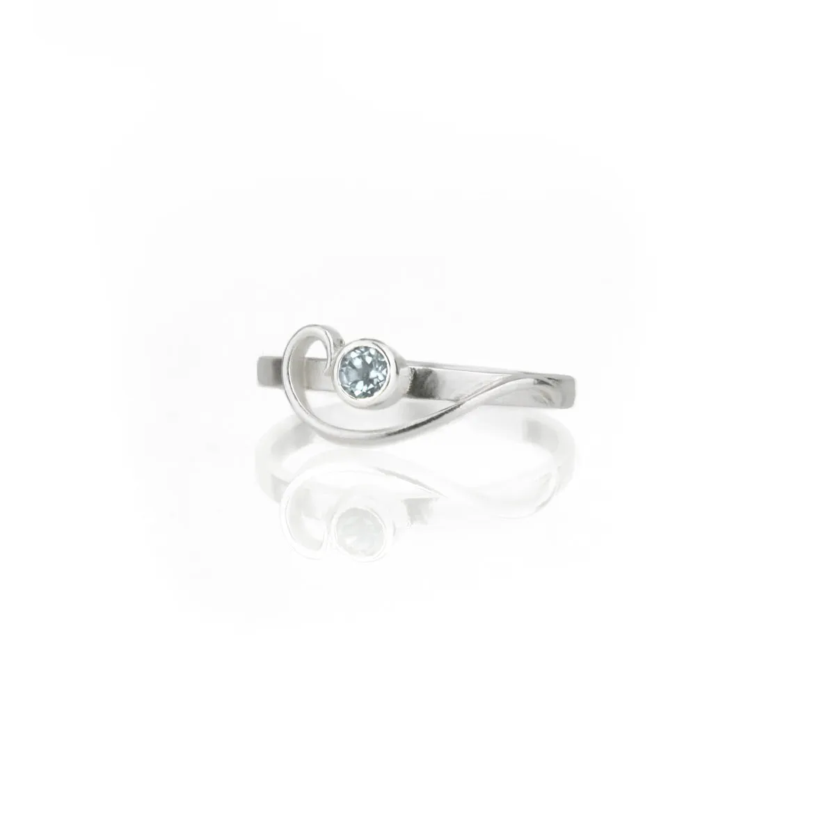 Arabesque Ring with Sky Blue Topaz