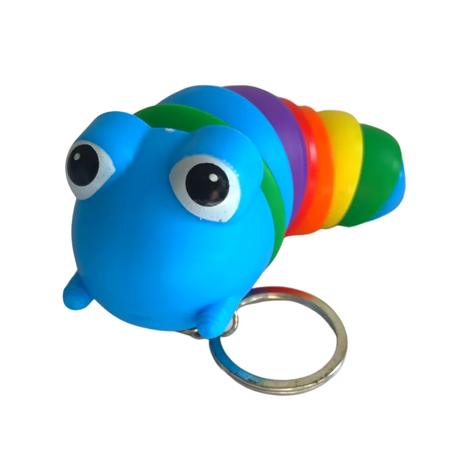 Articulated Sensory Caterpillar keychains