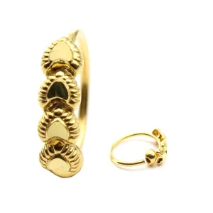Asian Style 14K Real Gold Nath Nose Hoop Ring for women 22g