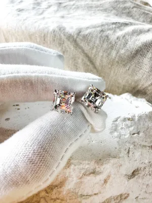 Asscher Cut 6ct Diamond Studs