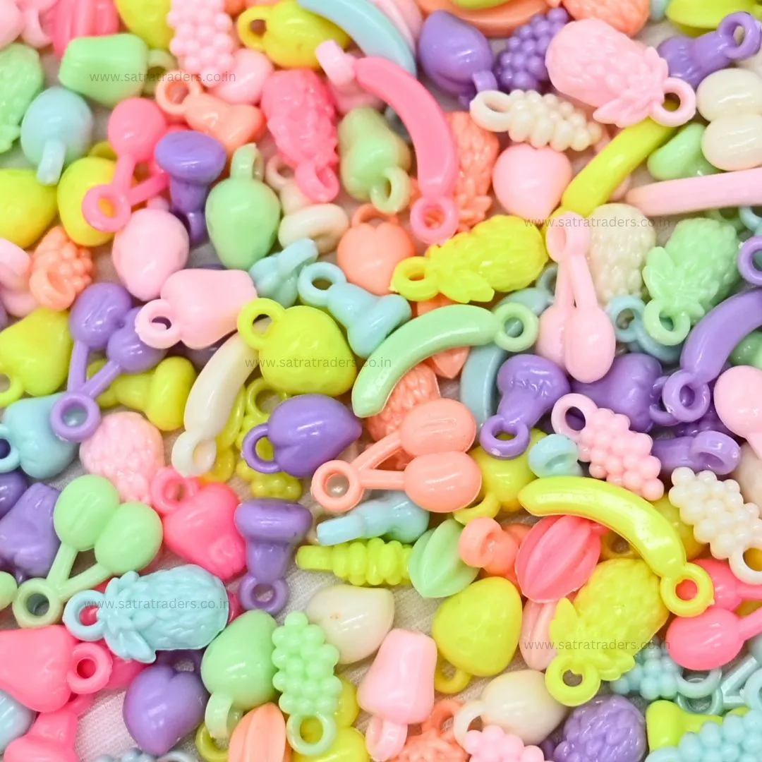 Assorted Mix Fruit Plastic Beads | Size : 12mm | PB29