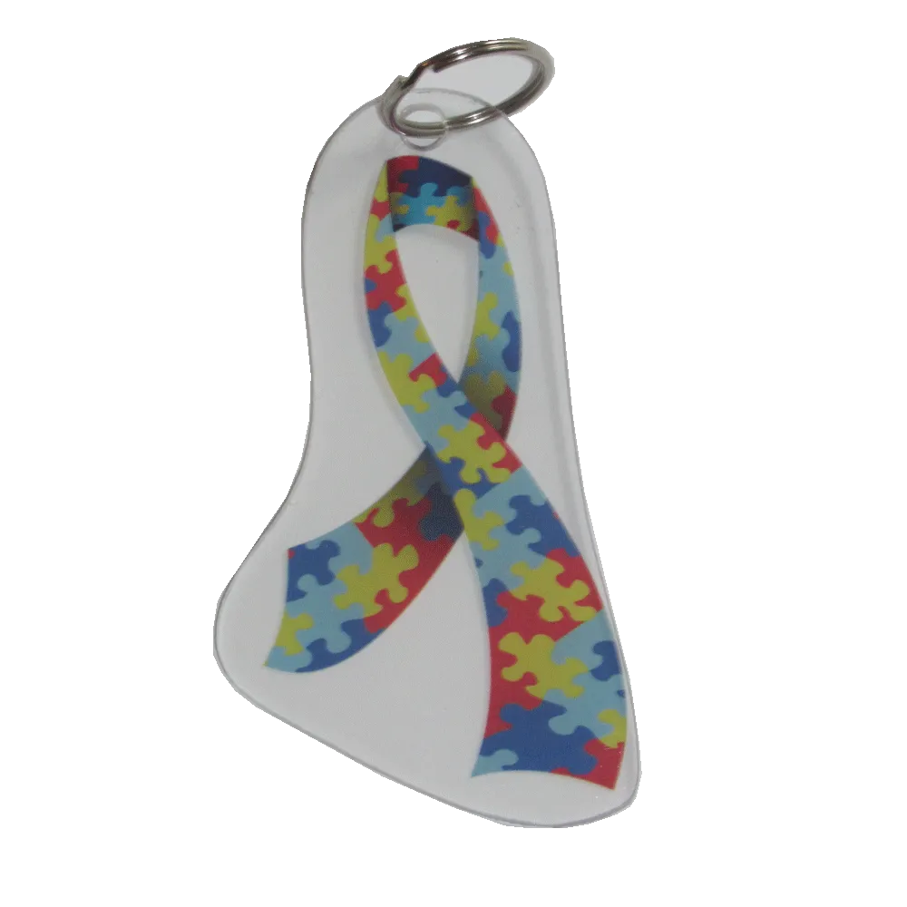 Autism Awareness Ribbon Keychain