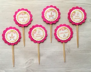 Baby Shower Cupcake Toppers, Set of 6