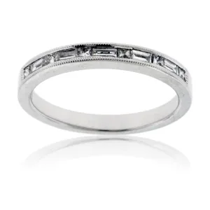 Baguette Diamond Accent or Stackable Ring