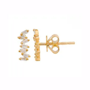 Baguette Line Studs