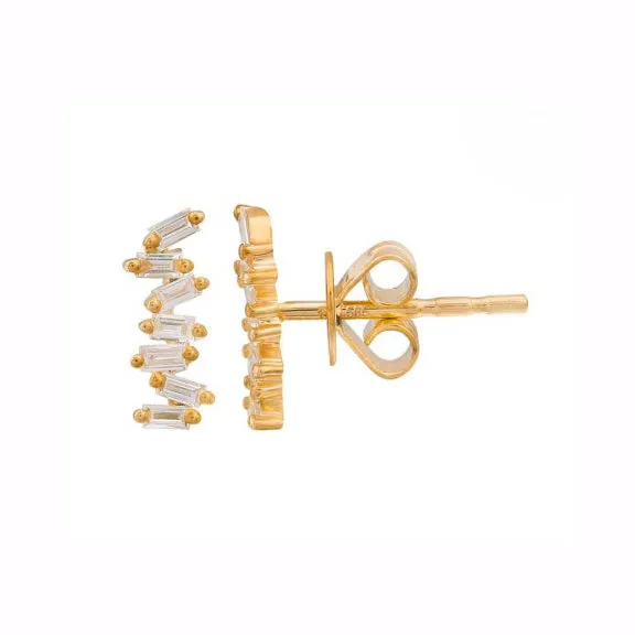 Baguette Line Studs