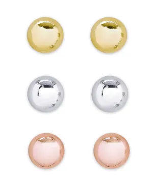 Ball Studs Set - Gold, Silver, Rose