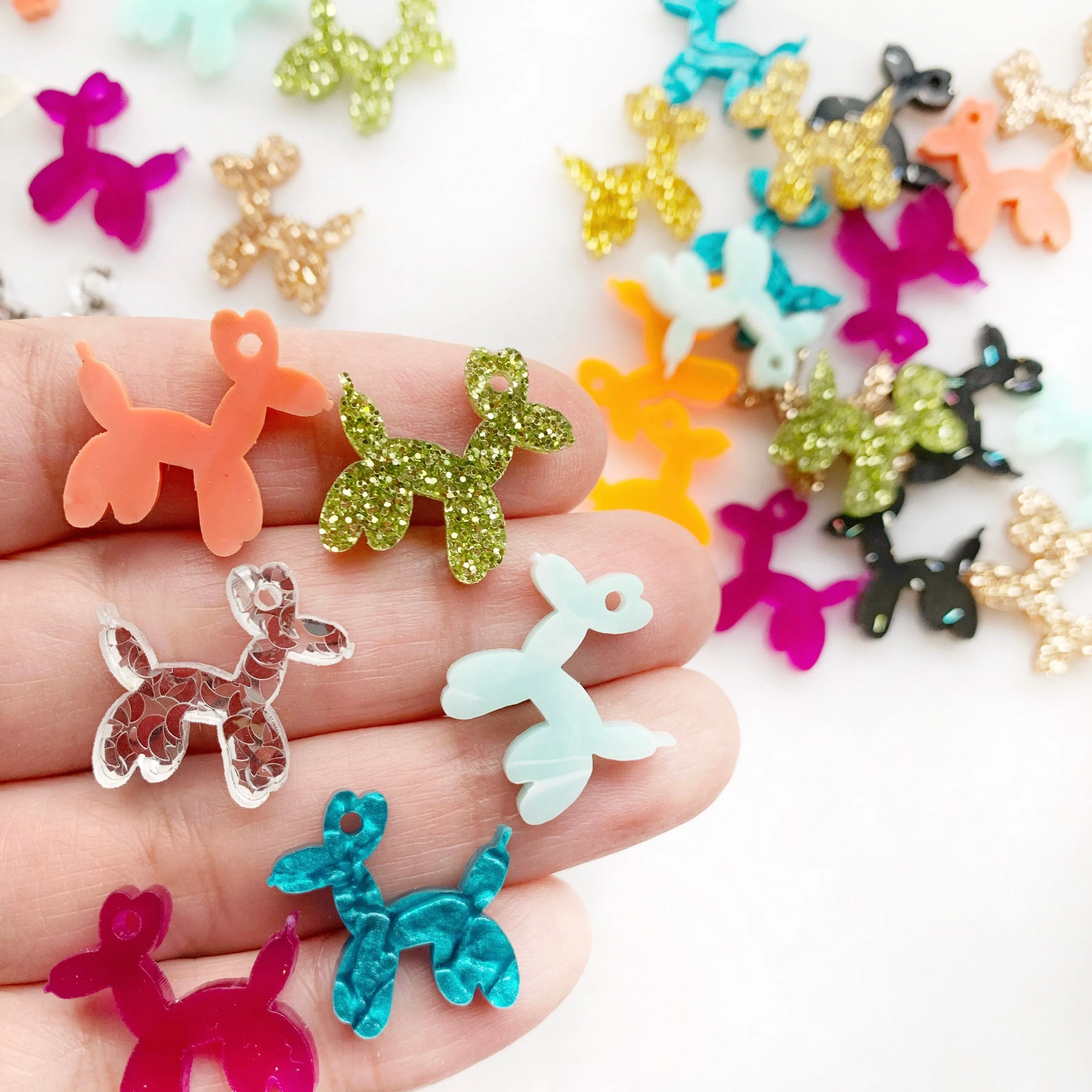 Balloon Dog charms / 10 Pieces, 20mm
