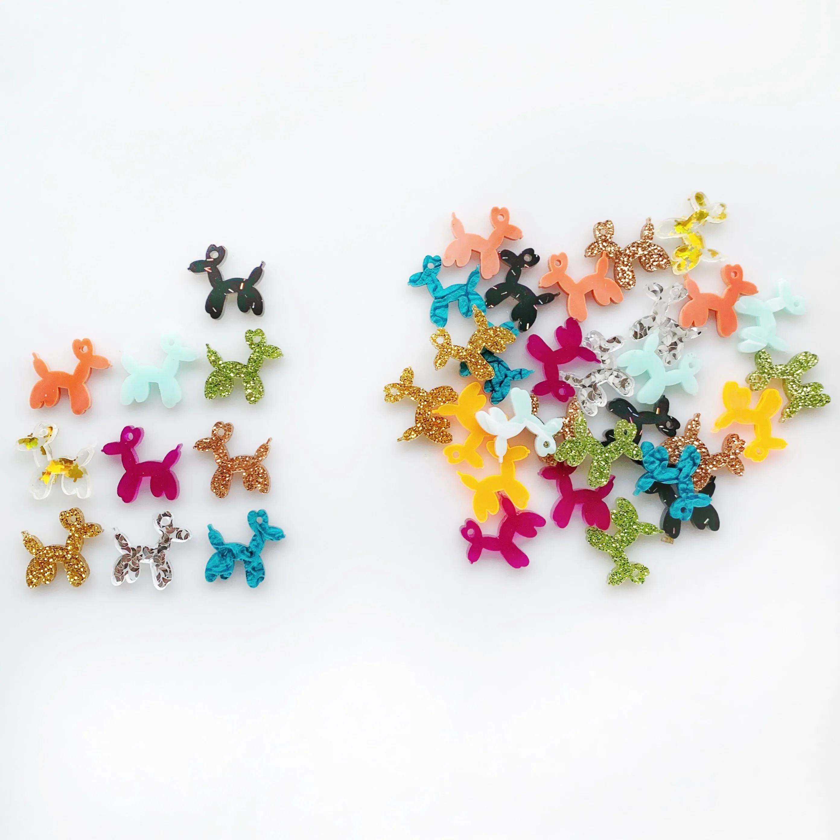 Balloon Dog charms / 10 Pieces, 20mm