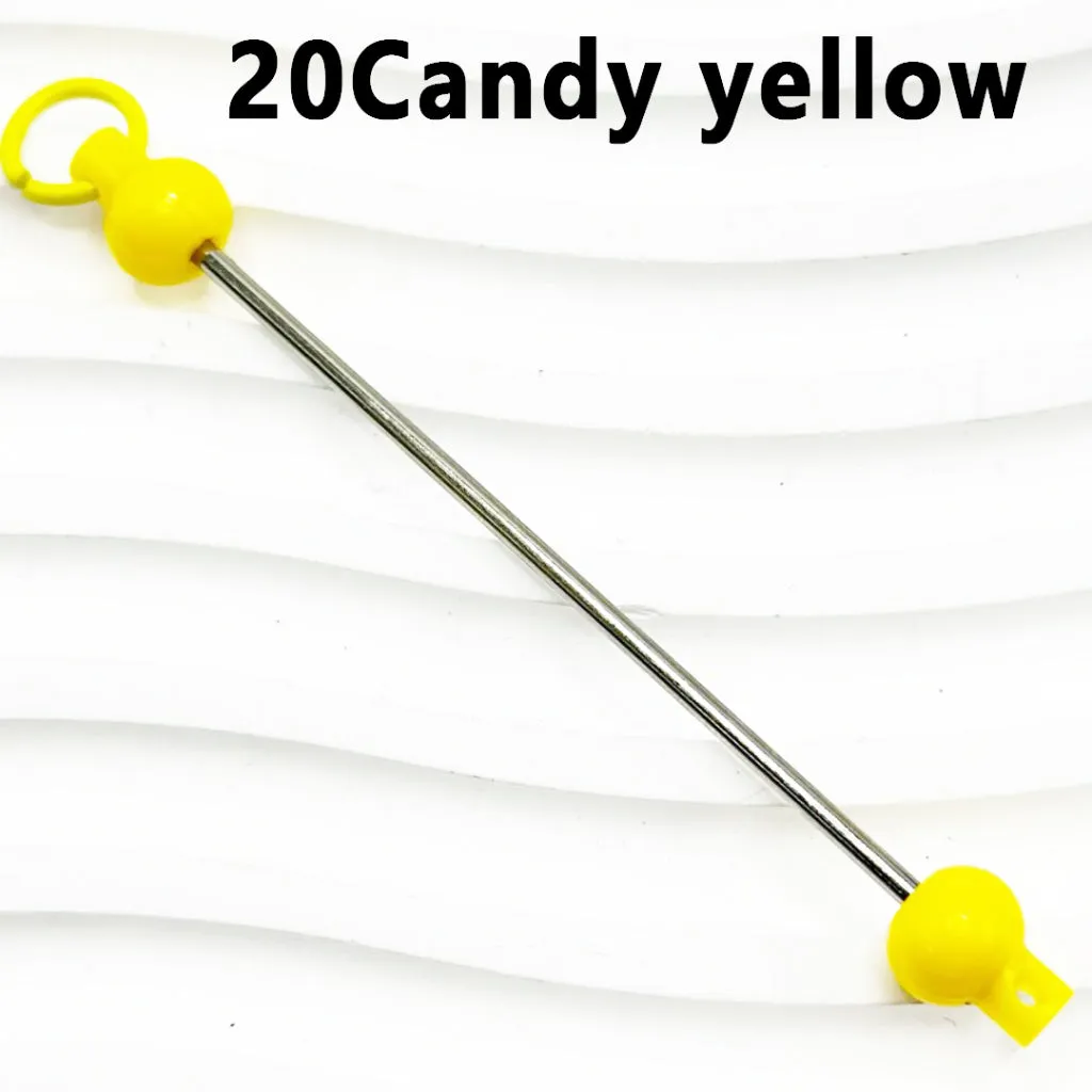 Beadable Bars for DIY Keychains and Accessories, Solid Colors, 90MM, the Material of the Bar is Metal and Plastic