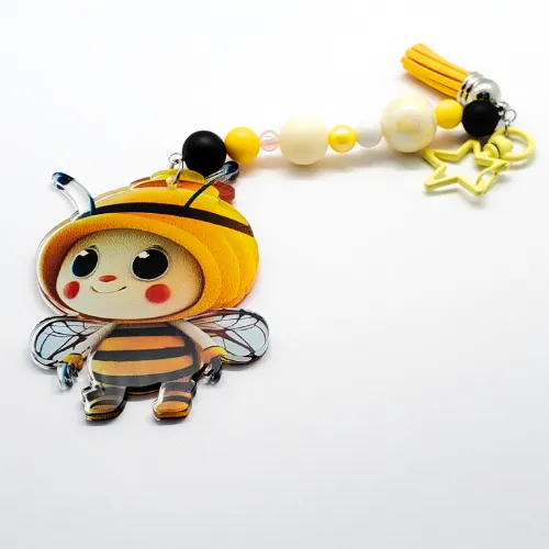 Bee Happy Keychains