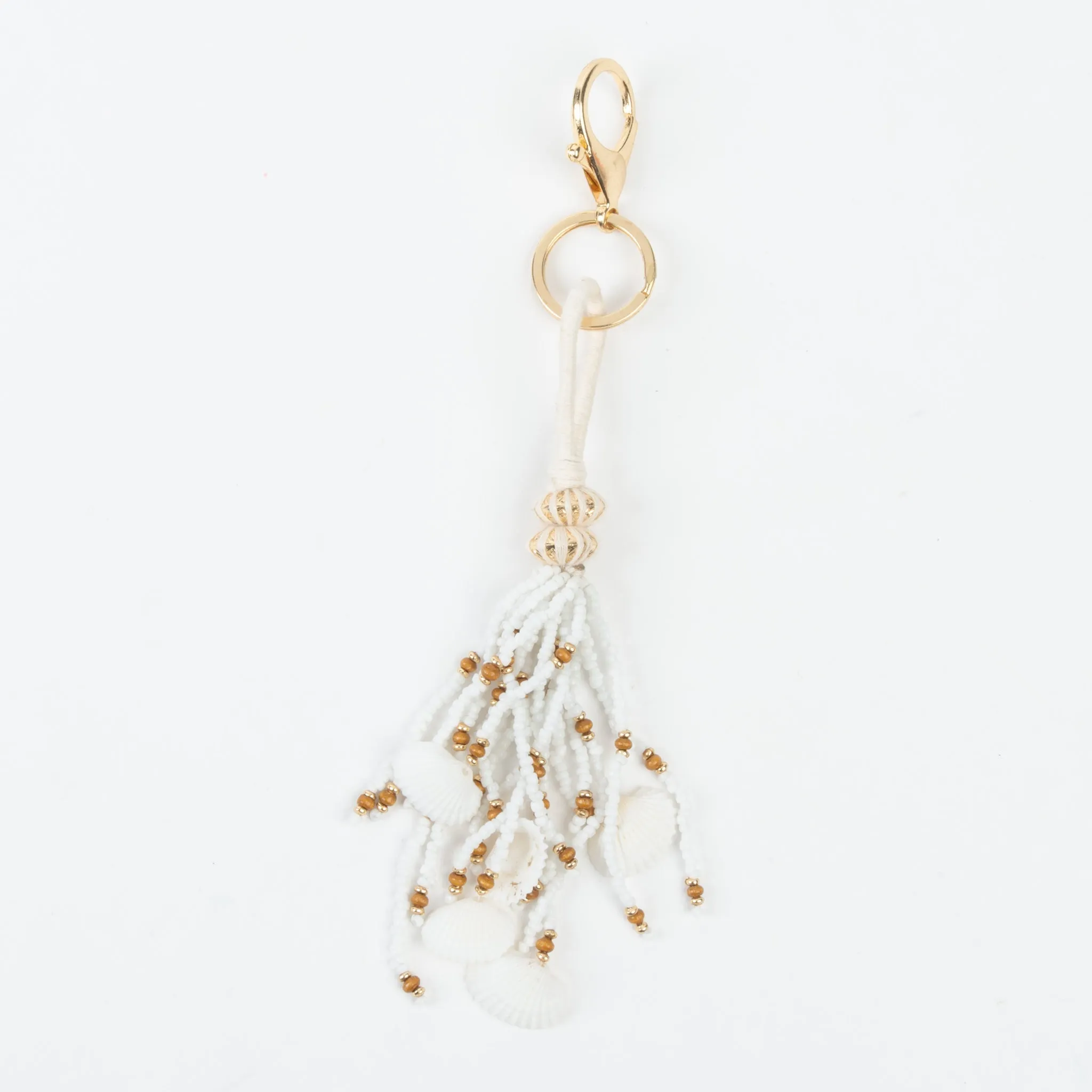 Belen Beaded Shell Key Chain