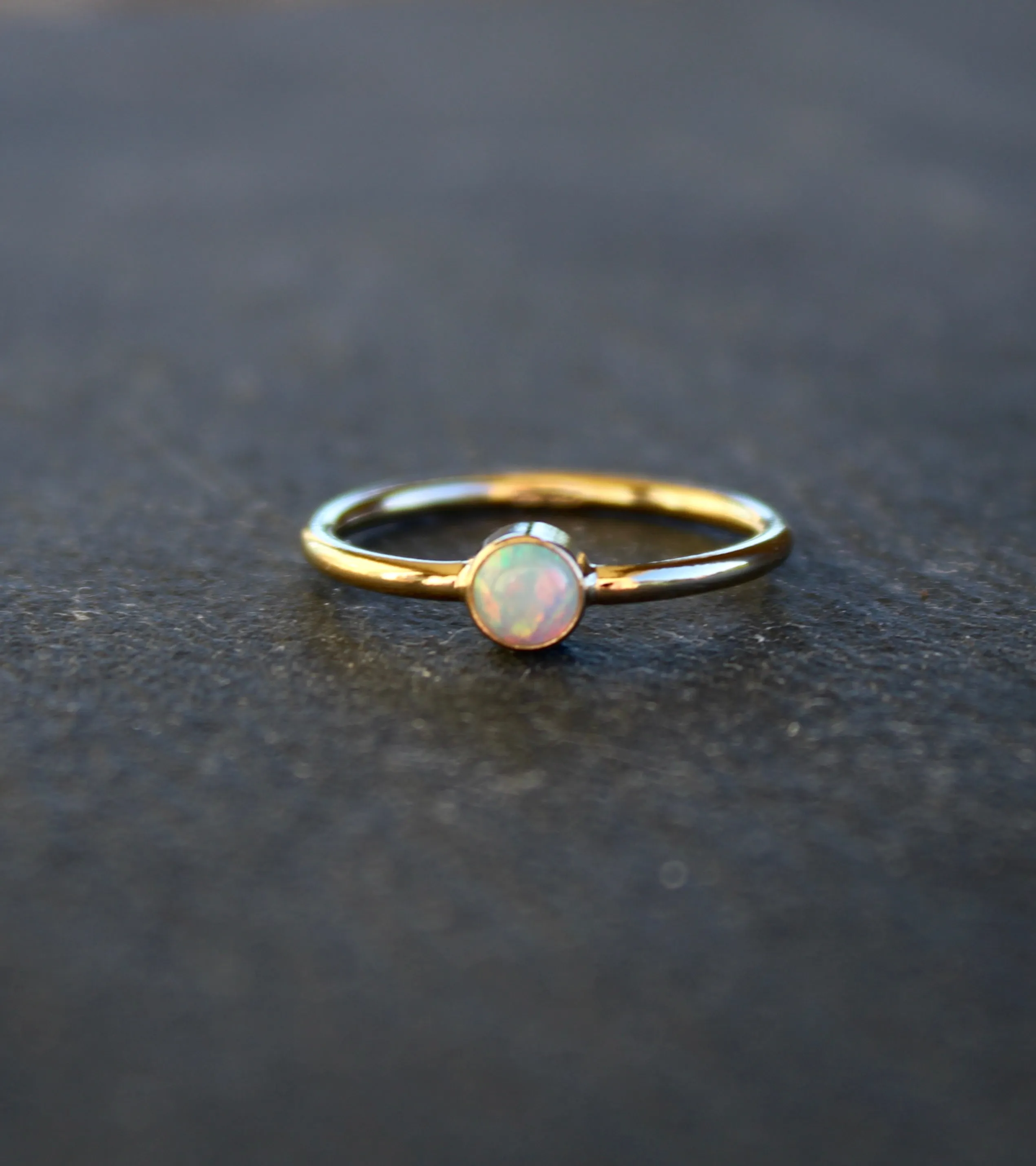 Bello Opal Stacking Ring - 14k Gold Filled
