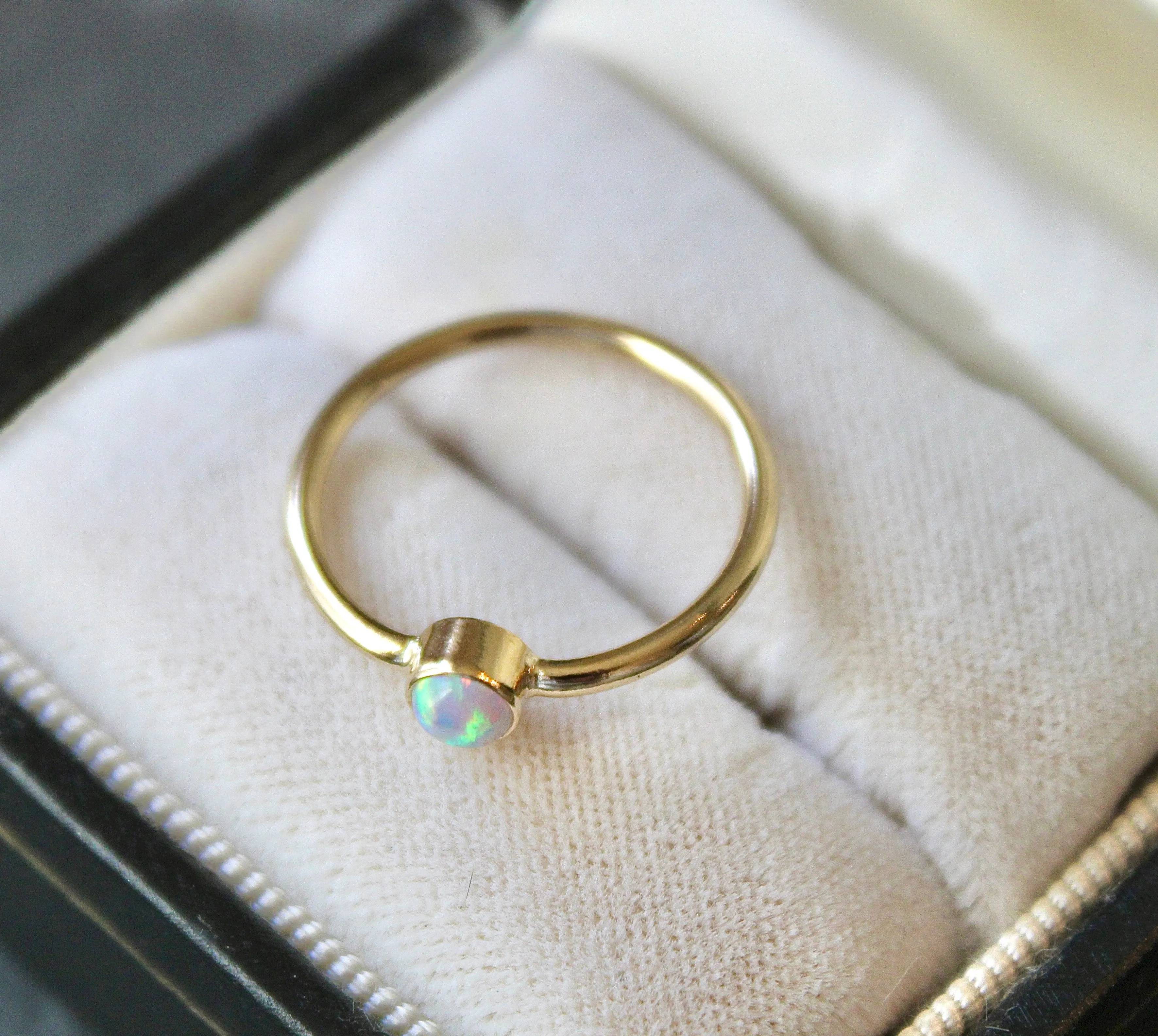 Bello Opal Stacking Ring - 14k Gold Filled