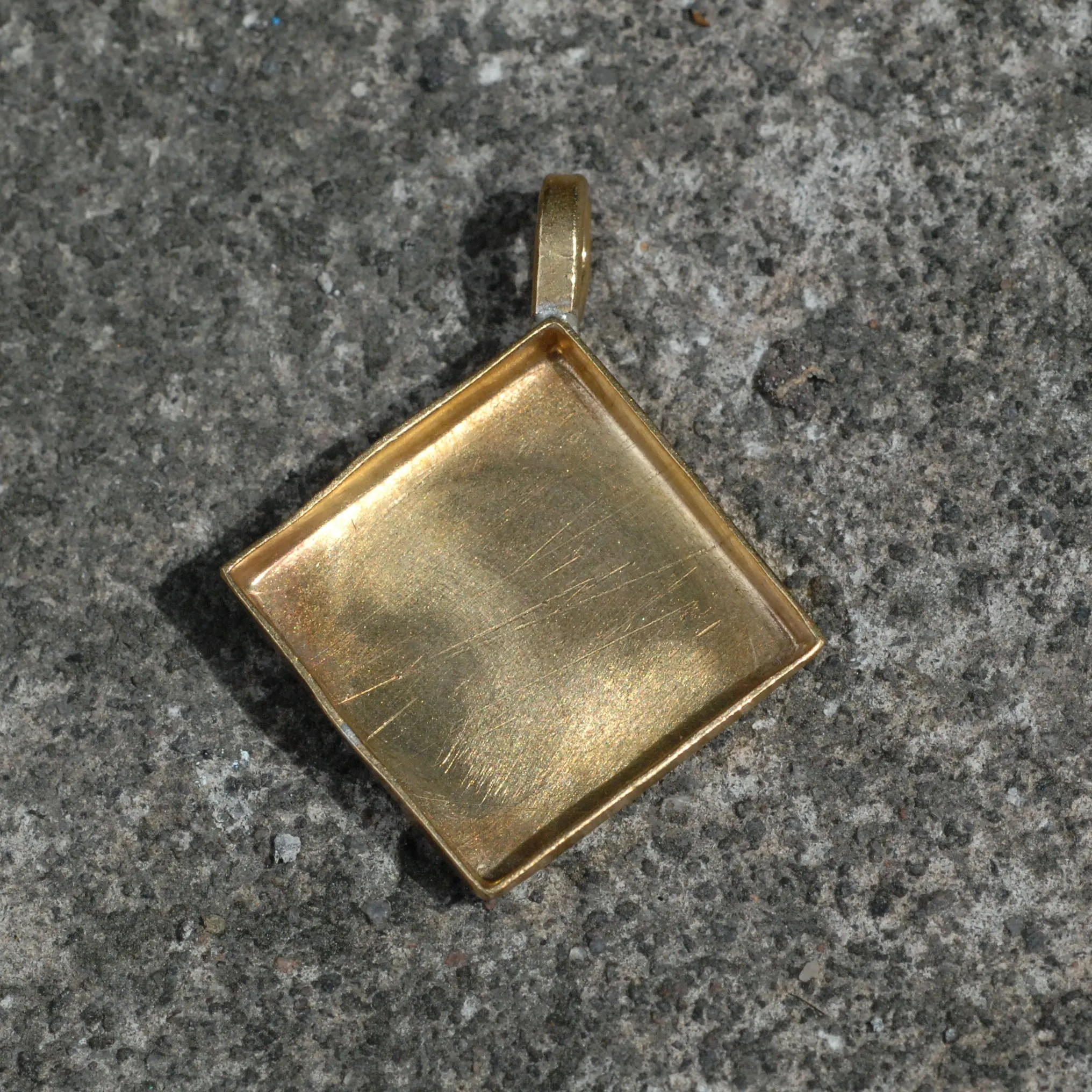 Bezel Cup Pendant for Resin Jewelry - Diamond Pendant 37mm by 29mm