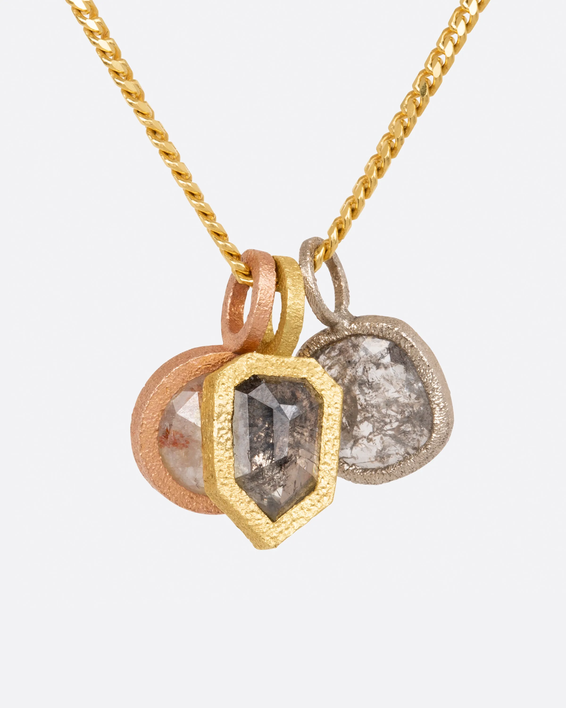 Bezel Set Diamond Pendants